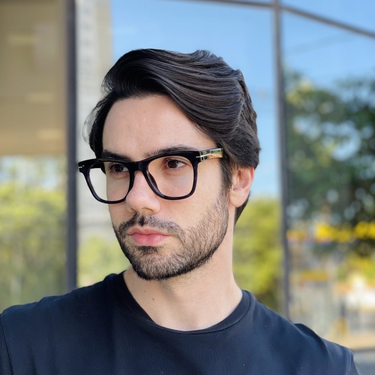 safine com br oculos de grau masculino quadrado preto e azul gael 3