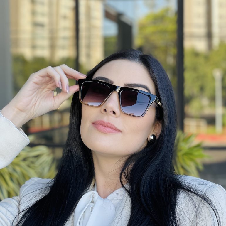 safine com br oculos de sol feminino quadrado marrom degrade isabela 1