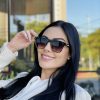 safine com br oculos de sol feminino quadrado marrom degrade isabela