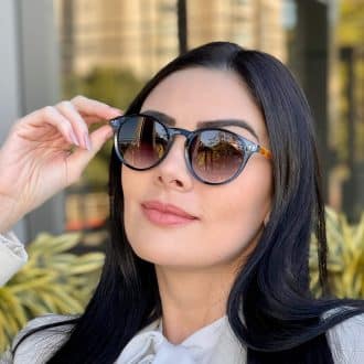 safine com br oculos de sol feminino redondo azul tati 1