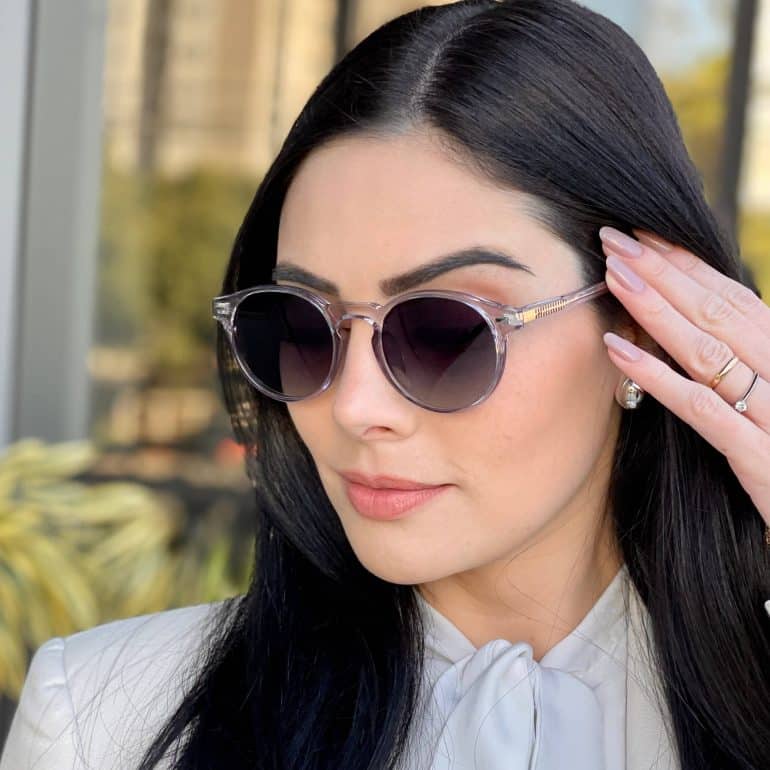 safine com br oculos de sol feminino redondo cinza transparente desiree 2