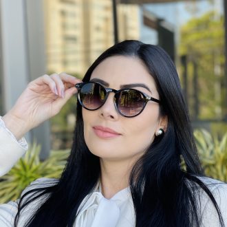 safine com br oculos de sol feminino redondo preto tati 3