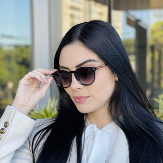 safine com br oculos de sol feminino redondo preto tati 4