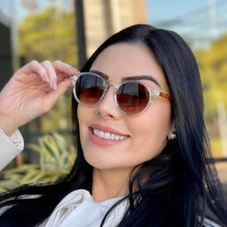 safine com br oculos de sol feminino redondo transparente tati 2