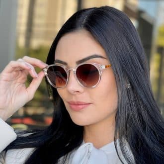 safine com br oculos de sol feminino redondo transparente tati