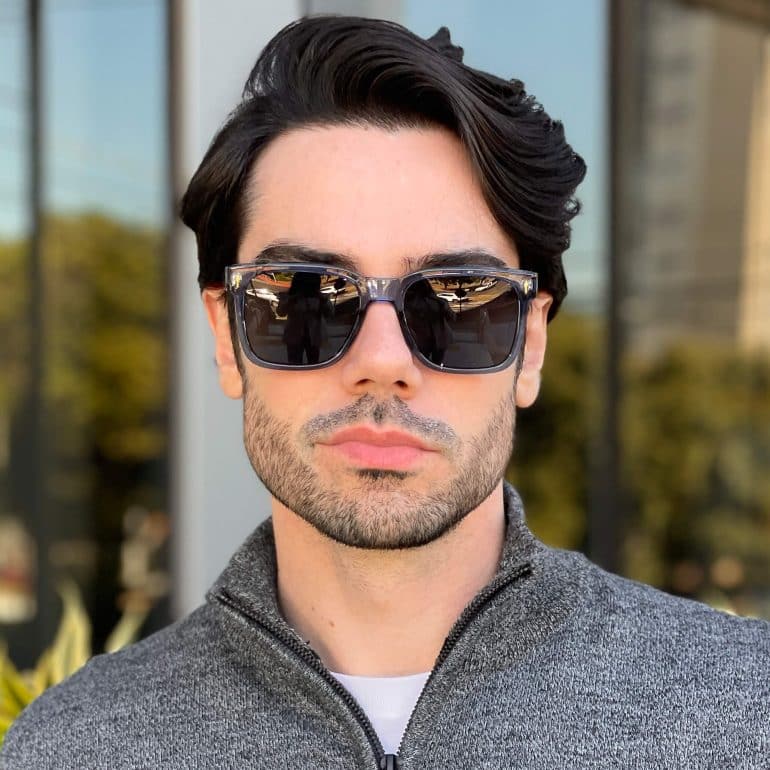 safine com br oculos de sol masculino quadrado azul enzo 2