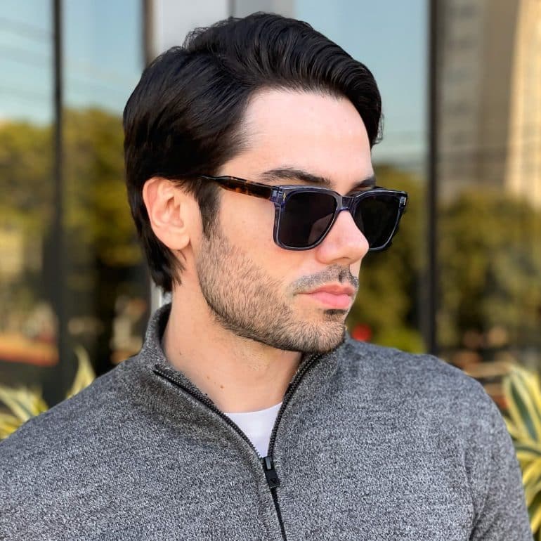 safine com br oculos de sol masculino quadrado azul enzo 3