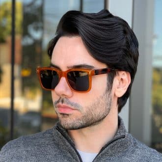 safine com br oculos de sol masculino quadrado caramelo enzo