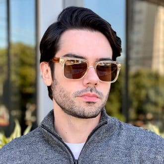 safine com br oculos de sol masculino quadrado champanhe enzo 3