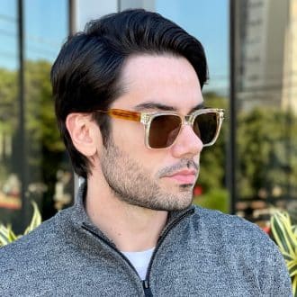 safine com br oculos de sol masculino quadrado champanhe enzo