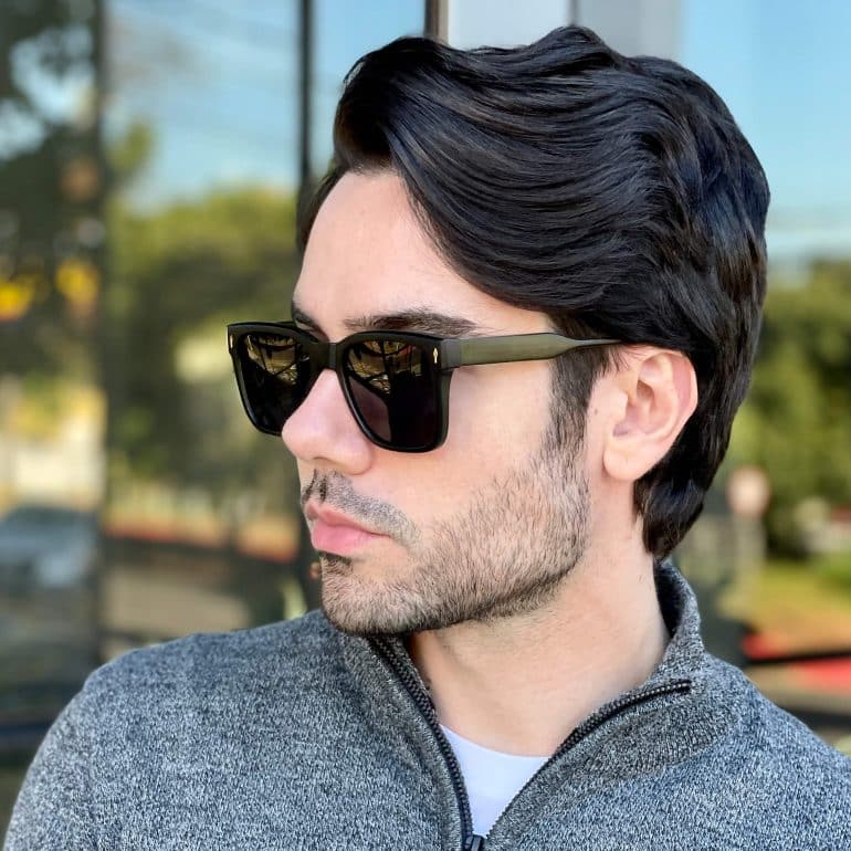 safine com br oculos de sol masculino quadrado preto e verde enzo 1