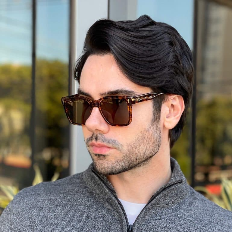 safine com br oculos de sol masculino quadrado tartaruga enzo