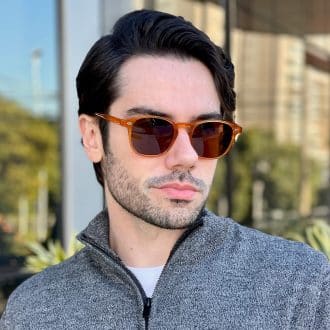 safine com br oculos de sol masculino redondo caramelo diogo 3