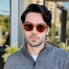 safine com br oculos de sol masculino redondo caramelo fosco jorge