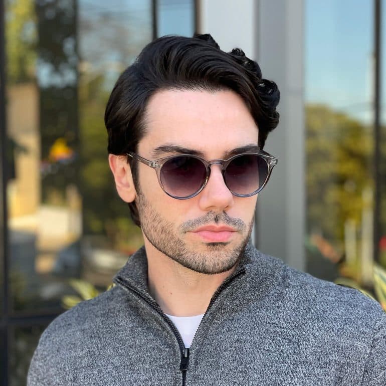 safine com br oculos de sol masculino redondo cinza noah