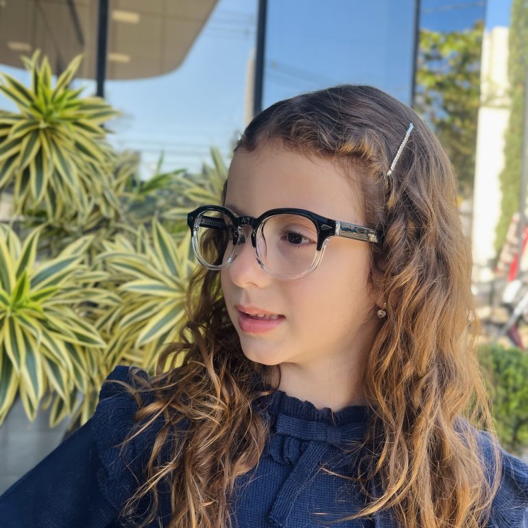 safine com br oculos infantil de grau redondo preto transparente babi 2