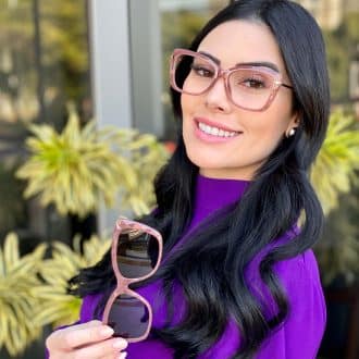 safine com br oculos 2 em 1 clip on gatinho rose bruna