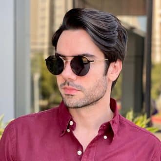 safine com br oculos 2 em 1 clip on masculino hexagonal dourado heitor 1