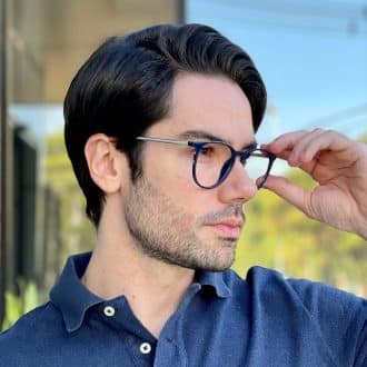 safine com br oculos 3 em 1 clip on masculino redondo azul fabio 3