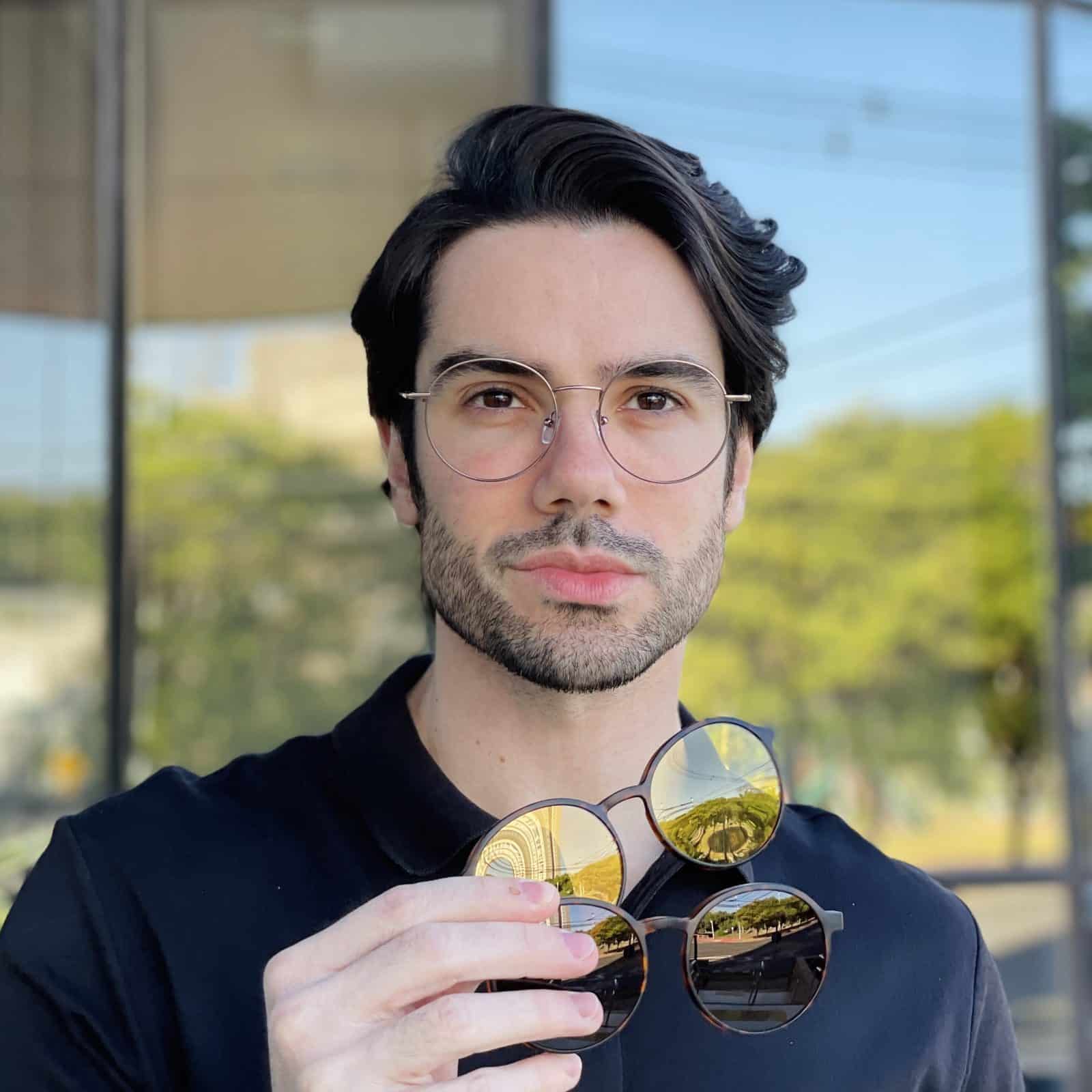safine com br oculos 3 em 1 clip on masculino redondo tartaruga gui