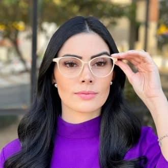 safine com br oculos de grau feminino gatinho bege yara 2