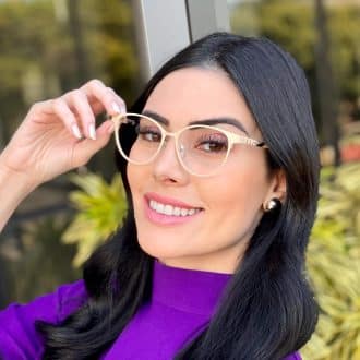 safine com br oculos de grau feminino gatinho bege yara 3