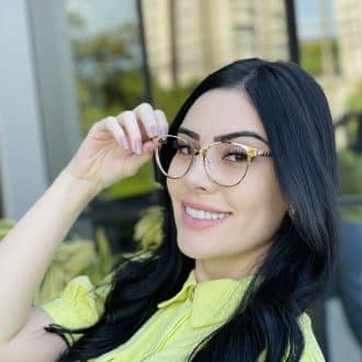 safine com br oculos de grau feminino gatinho dourado yara
