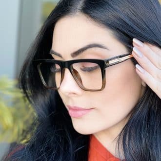 safine com br oculos de grau feminino quadrado marrom degrade kamila 1