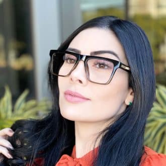 safine com br oculos de grau feminino quadrado marrom degrade kamila 3