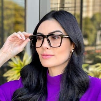 safine com br oculos de grau feminino quadrado preto kamila 2