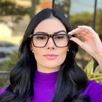 safine com br oculos de grau feminino quadrado preto kamila 3