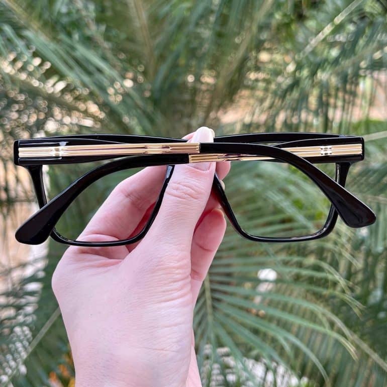 safine com br oculos de grau feminino quadrado preto kamila 4