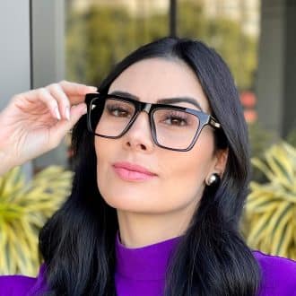 safine com br oculos de grau feminino quadrado preto kamila 5