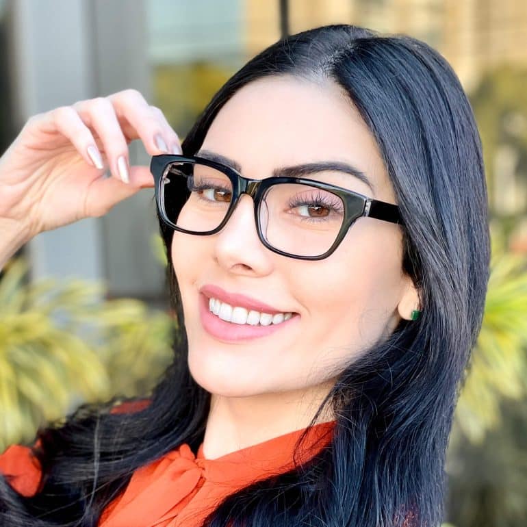 safine com br oculos de grau feminino retangular preto anny 1