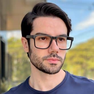 safine com br oculos de grau masculino quadrado preto e cinza cristiano 3