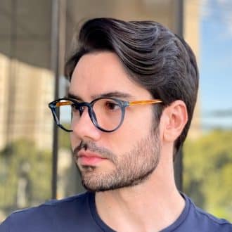 safine com br oculos de grau masculino redondo azul ulisses 2
