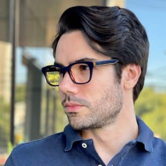 safine com br oculos de grau masculino retangular azul dylan 1