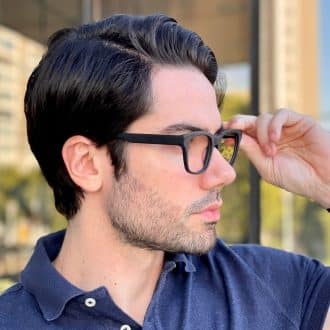 safine com br oculos de grau masculino retangular preto fosco dylan 1
