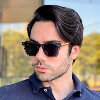 safine com br oculos de sol masculino quadrado azul icaro