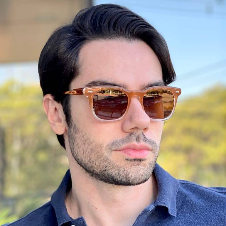 safine com br oculos de sol masculino quadrado marrom transparente icaro 3