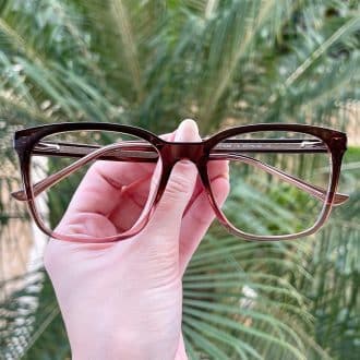 safine com br oculos feminino 2 em 1 clip on quadrado marrom e rosa amalia 10