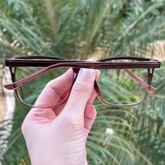 safine com br oculos feminino 2 em 1 clip on quadrado marrom e rosa amalia 11