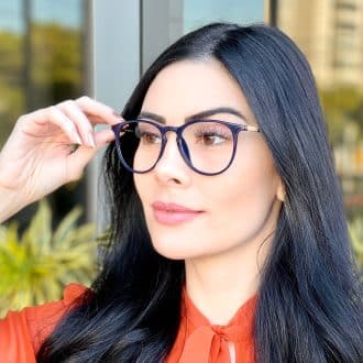 safine com br oculos 3 em 1 clip on feminino redondo azul elis 6