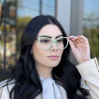 safine com br oculos de grau feminino gatinho verde agua samantha 1