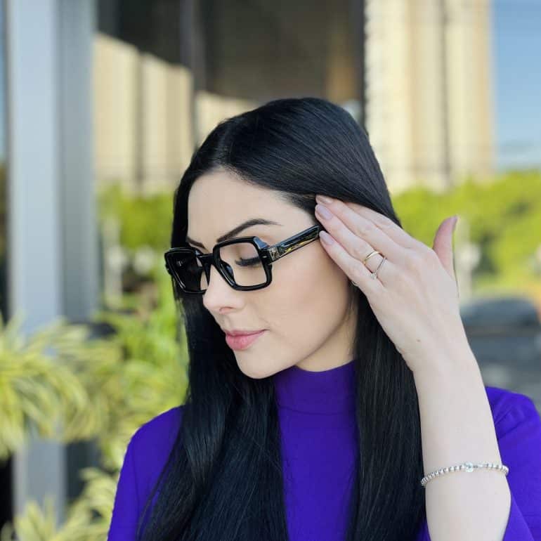safine com br oculos de grau feminino quadrado preto emma 2