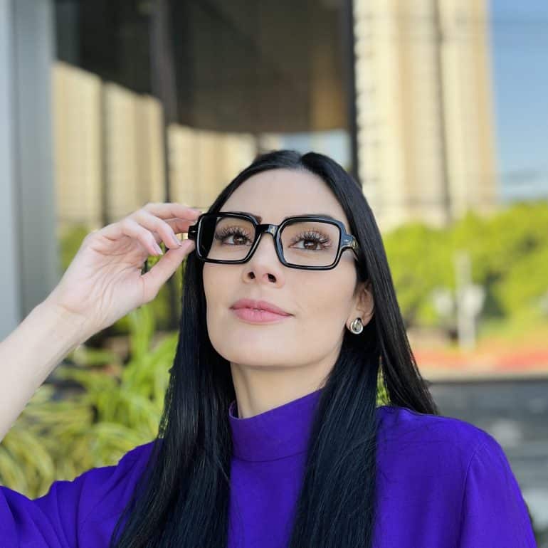 safine com br oculos de grau feminino quadrado preto emma 3