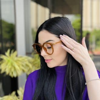safine com br oculos de grau feminino redondo caramelo beth 1