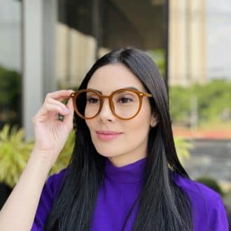 safine com br oculos de grau feminino redondo caramelo beth 4