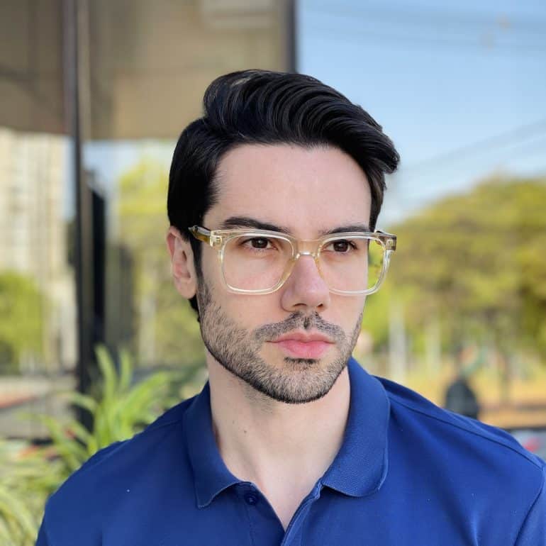 safine com br oculos de grau masculino quadrado champanhe enzo 2