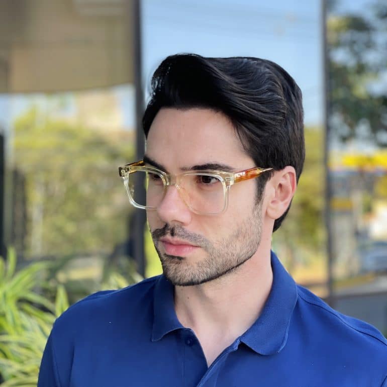 safine com br oculos de grau masculino quadrado champanhe enzo 4
